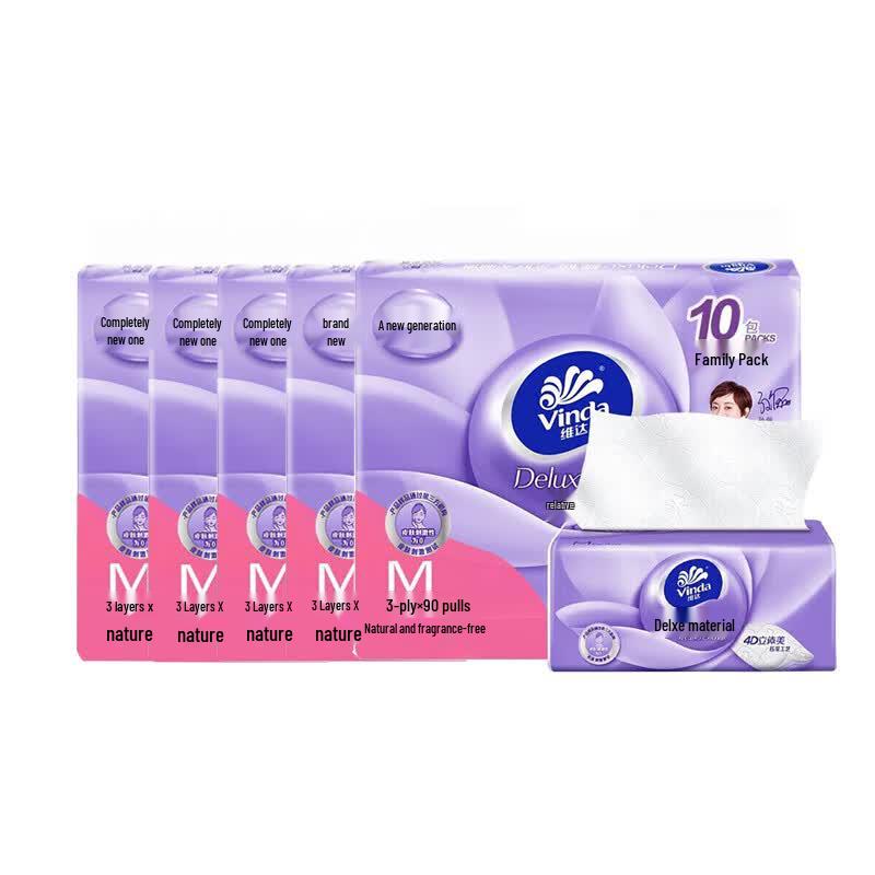 Vinda Cotton Soft 3-Ply Facial Tissues
