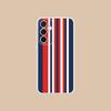Red Blue Stripe Mobile Phone Case for Samsung Galaxy S25 S24 S23 S22 S21Plus FE Ultra Clear Colorful Cover Luxury Smartphone