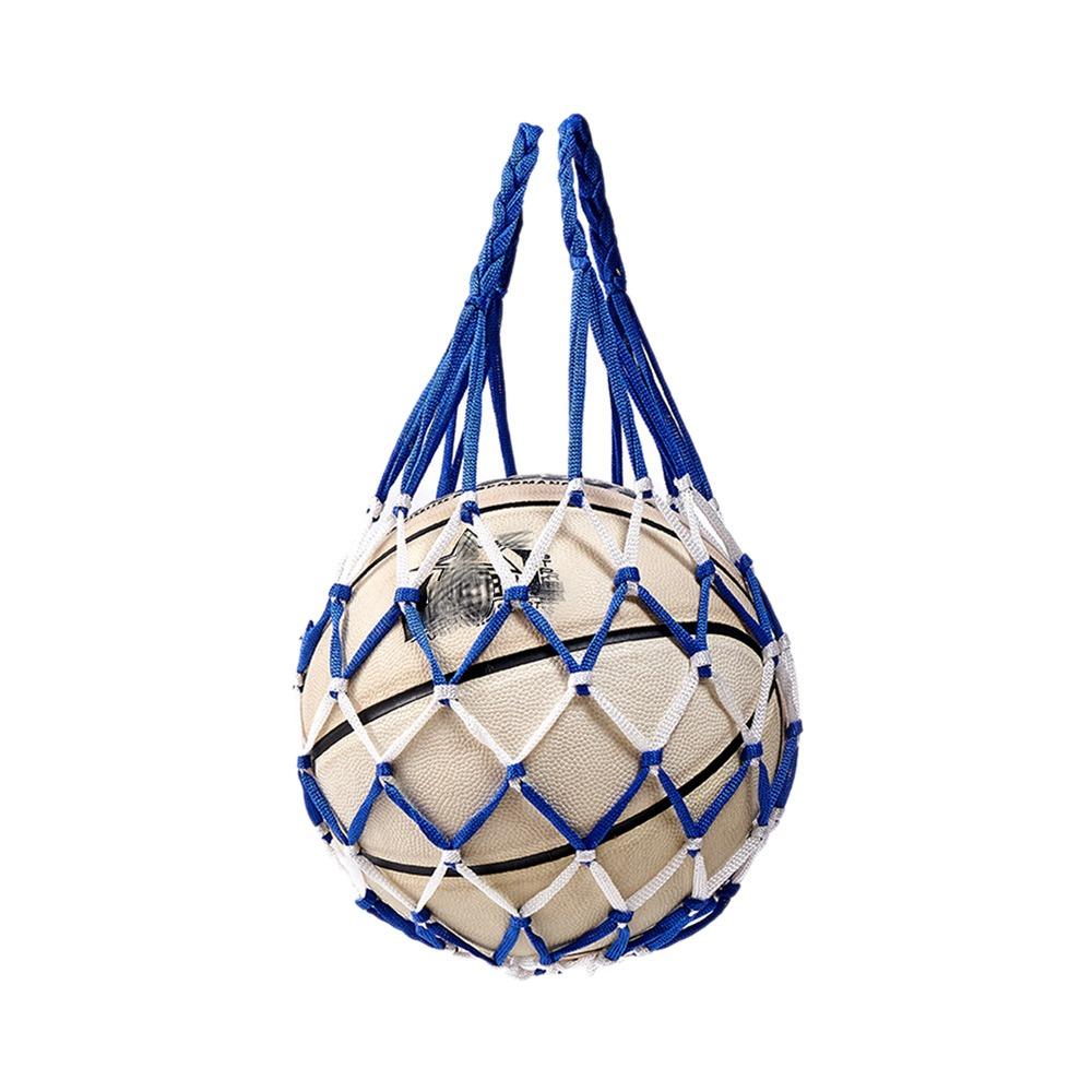 

Плетеная сумка для переноски баскетбольного мяча, несколько цветов, карман для мяча, нейлоновая сетчатая сумка, футбольные мячи белый/синий