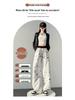 Authentic 2026 Hand-painted Graffiti Sweatpants for Women - Spring/Summer, Elastic Waist, Curved Leg, Casual Drawstring Fit