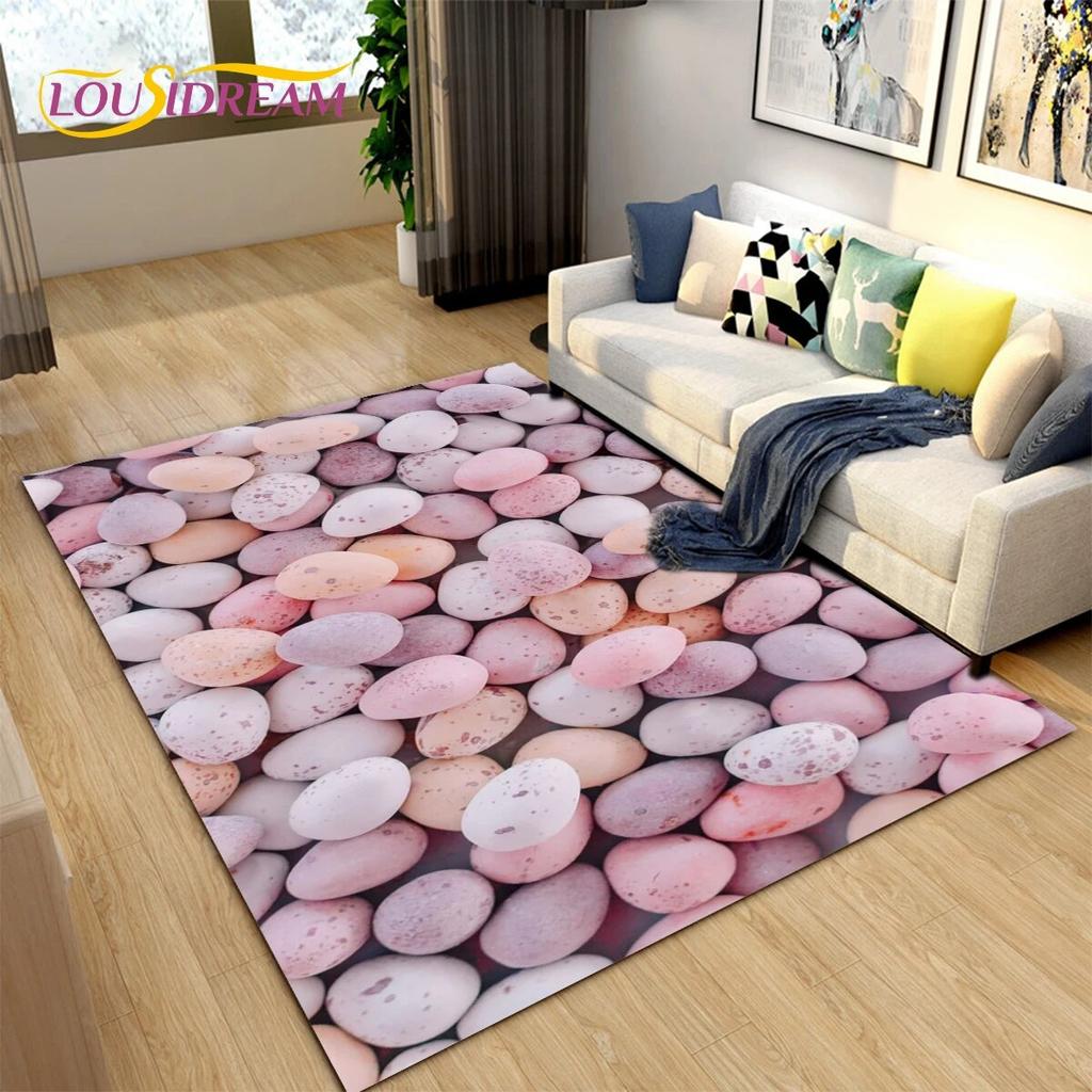 3D Color Cobblestone Stone Area Rug,Carpet Rug for Living Room BedRoom Decoration,Kitchen Doormat Bathroom Anti-slip Floor Mat