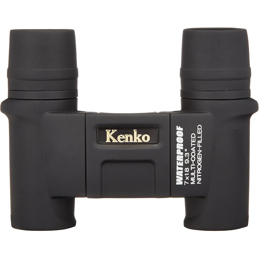Binocolo Kenko NEW SG 7x18 DH SGWP, Tipo a Prisma a Tetto, Ingrandimento 7x, Diametro Obiettivo 18mm, Completamente Impermeabile, Messa a Fuoco Libera, FF, Nero, BN-101171