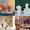 European Human Body Statue Candle Silicone Mold 3D Male Body Shy Woman Soap Aroma Wax Mold Candle Mold Home Crafts Decoration