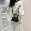 Trendy Minimalist Chic Small Square Bag Stylish Pu Shoulder Tote For Spring Fashion