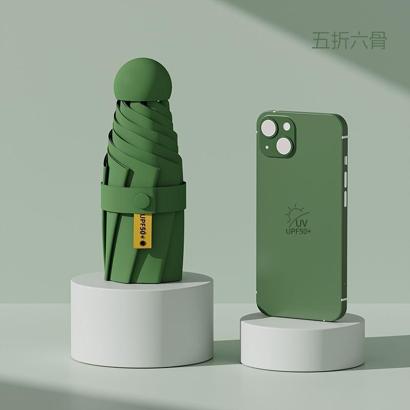 

Компактный и портативный зонт-капсула с двухслойной черной пленкой для защиты от солнца, подходит как для солнечных, так и для дождливых дней. IRON&6K