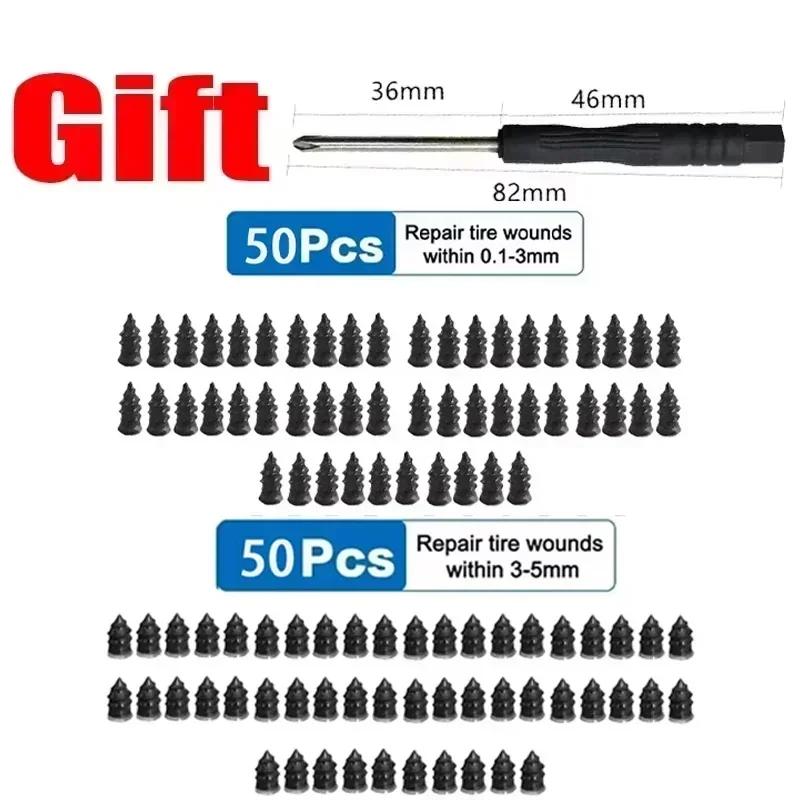 Car Tyre Repair Nails Kit, Easy Operation, High-Quality Rubber, Hard & Wear-Resistant, Emergency Tire Puncture Fix Tools