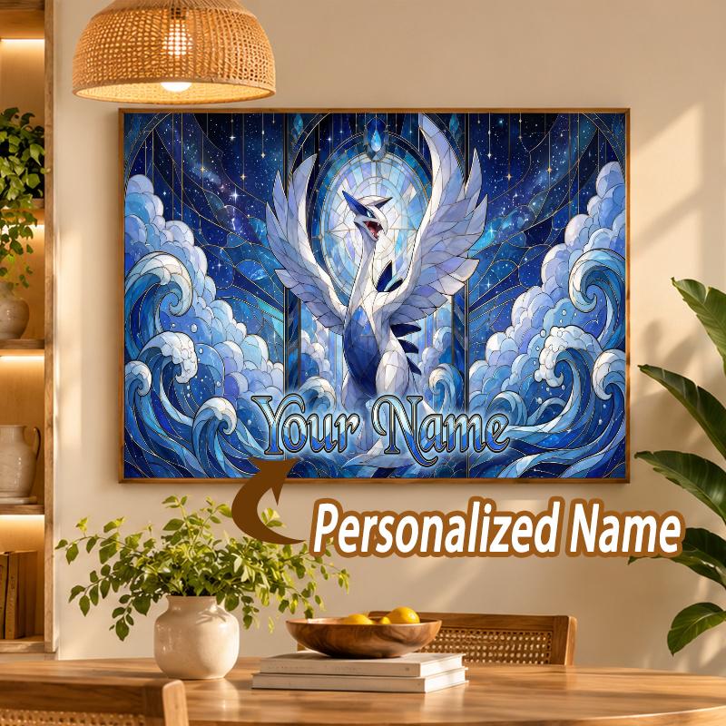 Lugia Custom Name Diamond Painting Personalized 5D Full Drill DIY Diamond Art Home Decor