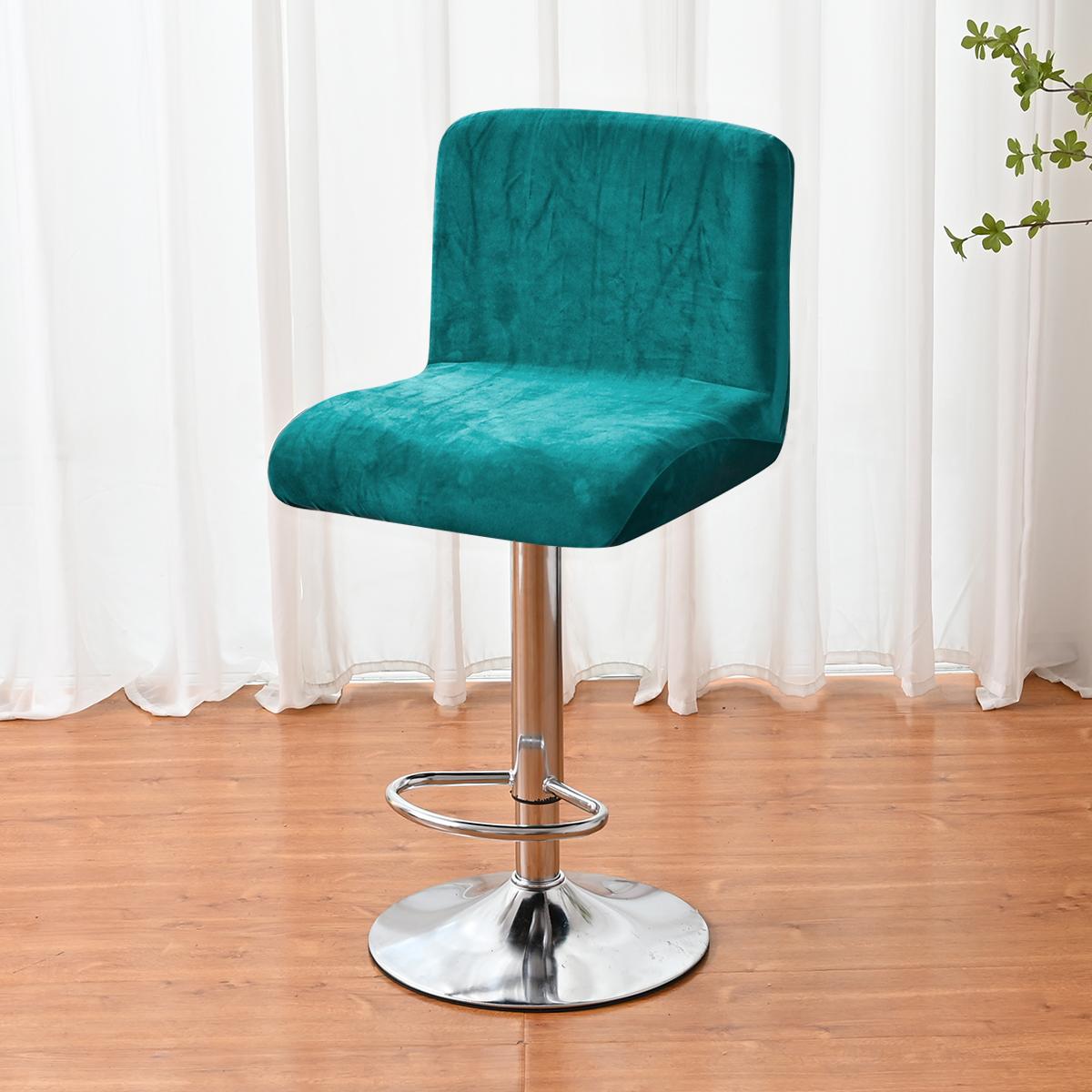 

1PC silver fox fur solid color elastic low back chair cover, suitable for decorating restaurant and el chair covers 1PC