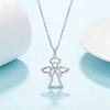 S925 Sterling Silver Guardian Angel Pendant Necklace for Women – Elegant Niche Design Clavicle Chain