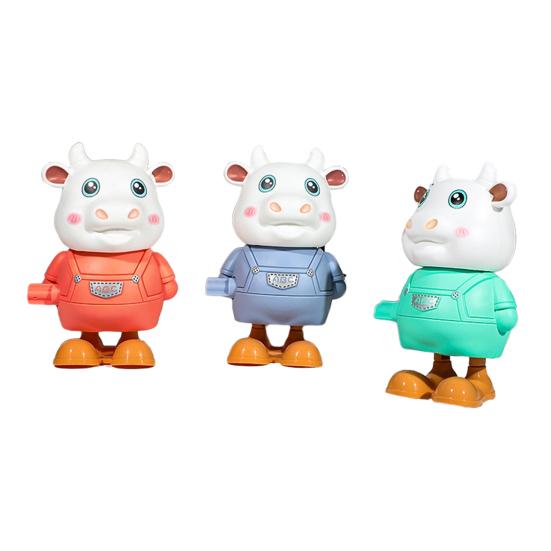 Yousheng Wind-up Jumping Animal Toy Cow Squirrel Dinosaur Rabbit Penguin Chick Monkey Bird Walking Toy Toddlers Educational Interactive Clockwork