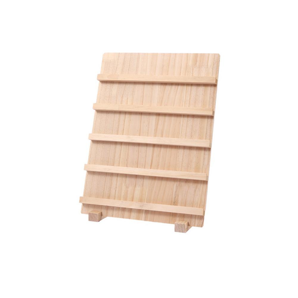 3/4/5 Layer Wooden Nail Art Stand Large-capacity Multi-functional Earring Necklace Display Rack Smooth Space Saving