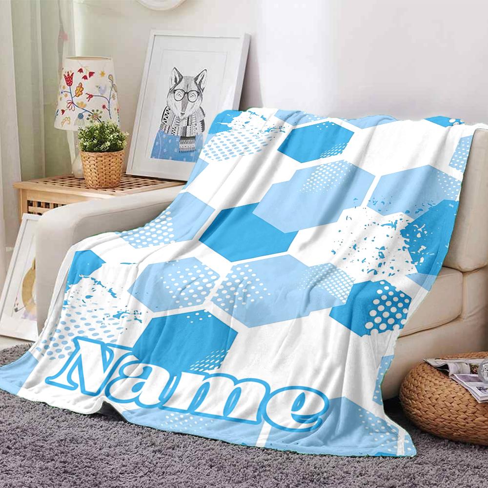 Custom Name Minecraft Adventure Quest Blanket for Couch & Bed, Plush Cozy Fuzzy Blanket Super Soft & Warm Blankets for Fall and Winter. 0908442