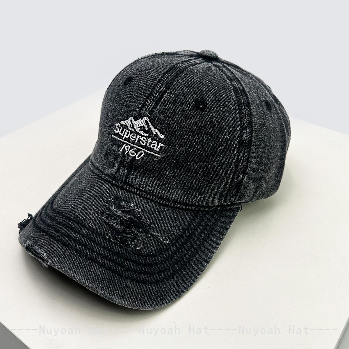 

New Men Women Korean Embroidered Letters Mountain Baseball Hats Sunshade Retro Versatile Ins Peaked Caps Personal Fashion Casual 52-60cm