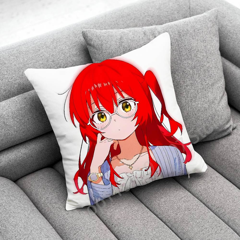 B-Bocchi the Rock Ryo Yamada Ikuyo Kita Hitori Goto Throw Pillow Case For 45x45cm 40x40cm 50x50cm Square Car Pillowcase Shell