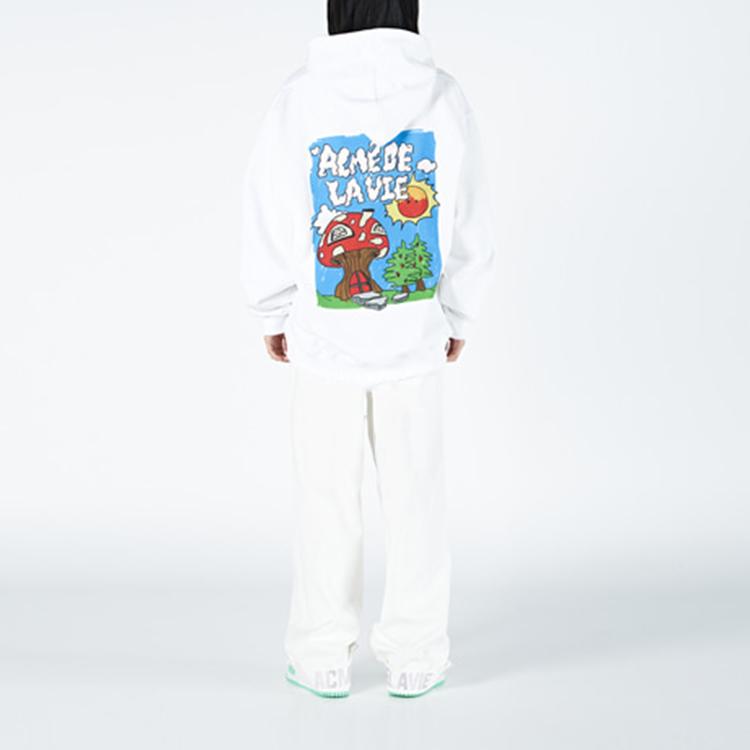 Acme De La Vie Sweatshirts Unisex White Hooded Moderate Regular ADLV-21PW-HDAMRV-WHT