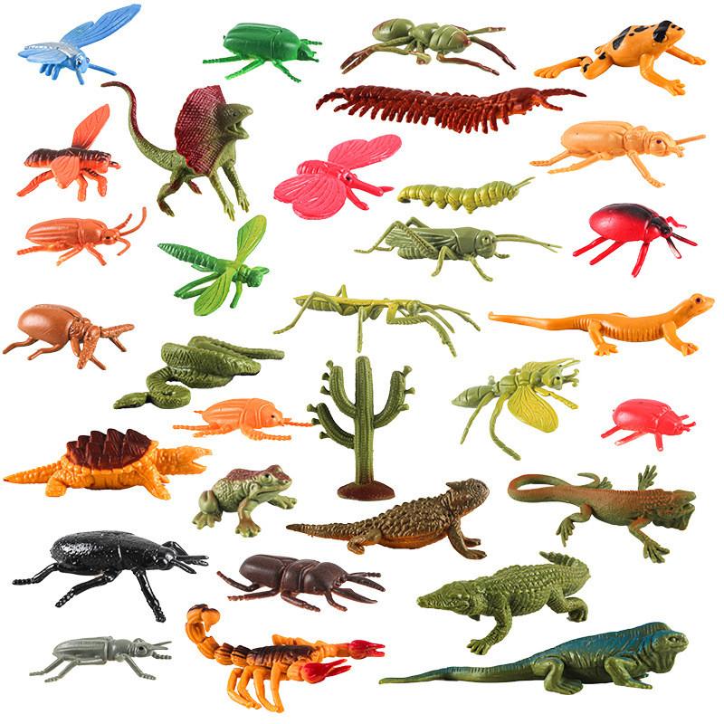 Mini Insect Model Set With Colorful Soft Rubber Figures For Educational Display And Collection
