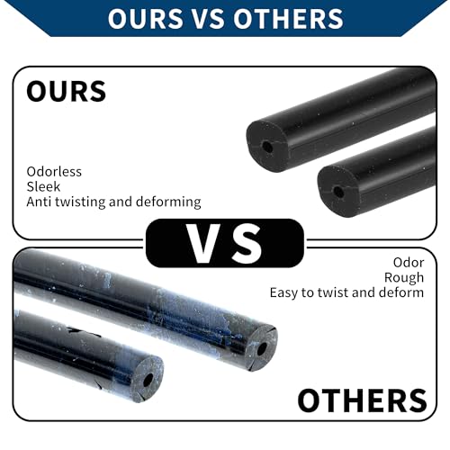 Hihaha Silikon-Vakuumschlauch Automobil-Vakuumleitung Hochtemperatur 15ft 1/8" 3.0mm ID 3.5mm Dicke 1 St. Schwarz