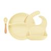 Silicone Baby Feeding Set 3 Pieces 6m+ Yellow MinikOiOi