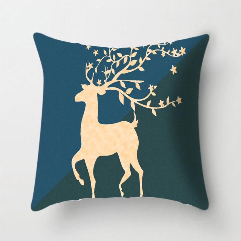 Modern Simple Fashion Geometric Animal Pattern Print Pillow Cover European Style High-end Home Sofa Cushion Cover