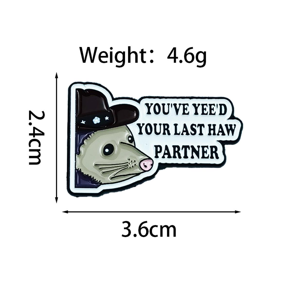 Pufferfish & Otter Brothers Cartoon Badge: Quirky Quotes Metal Brooch