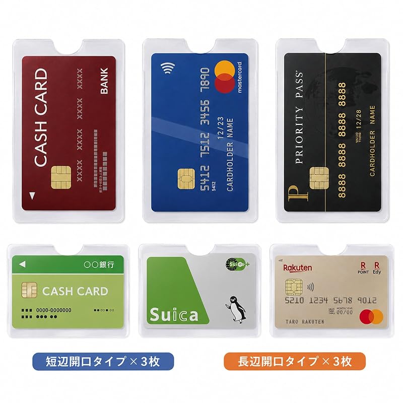 [MISSLIKE] Anti-Skimming Card Case [One Side Transparent x One Side Aluminum] RFID-Magnetic Interference Protection, Credit Card Holder,