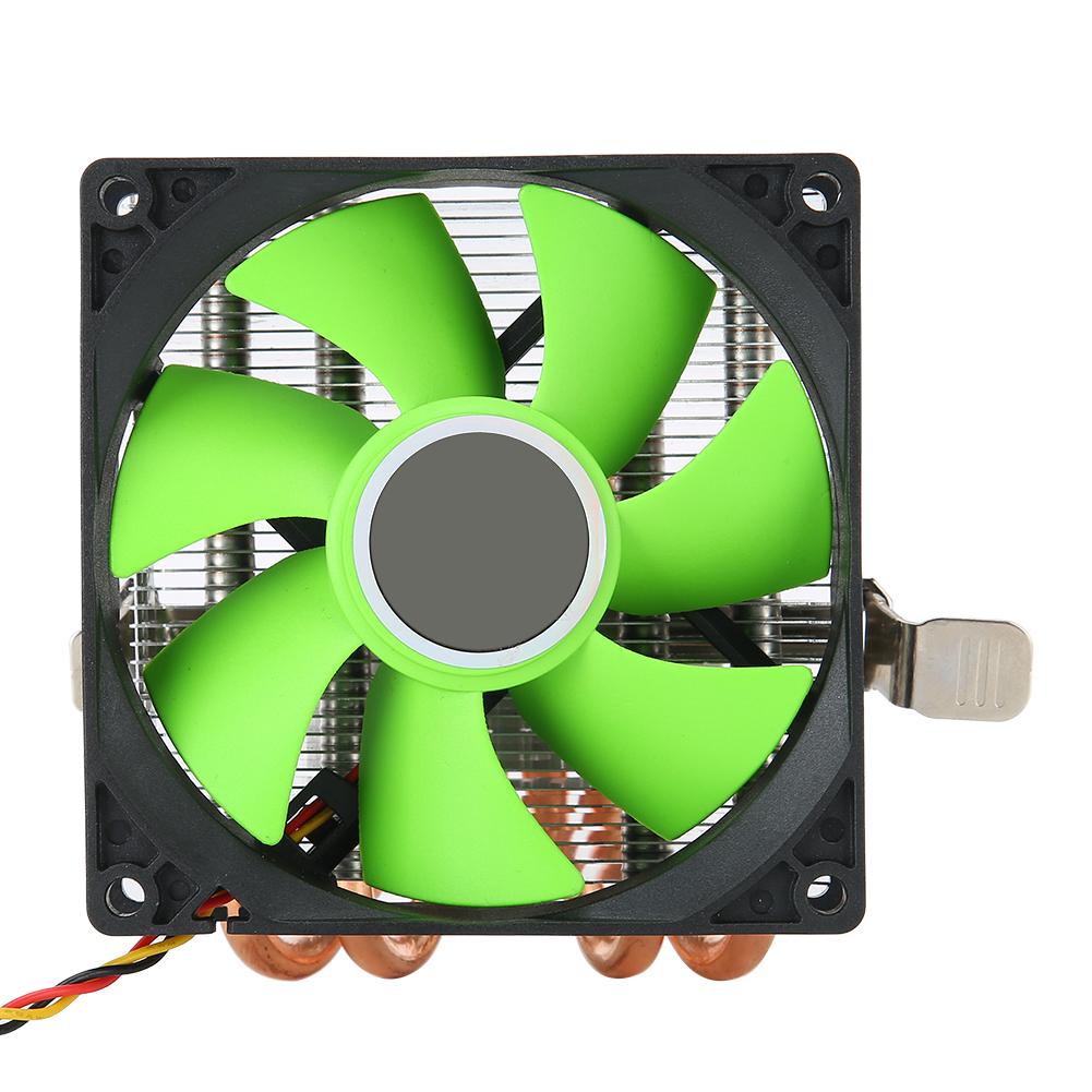 

Радіатор кулера ЦП з нижнім обдувом 4 латунні теплові трубки Загальний комп ютерний вентилятор (3-контактний без підсвічування)(Зелений ) зелений