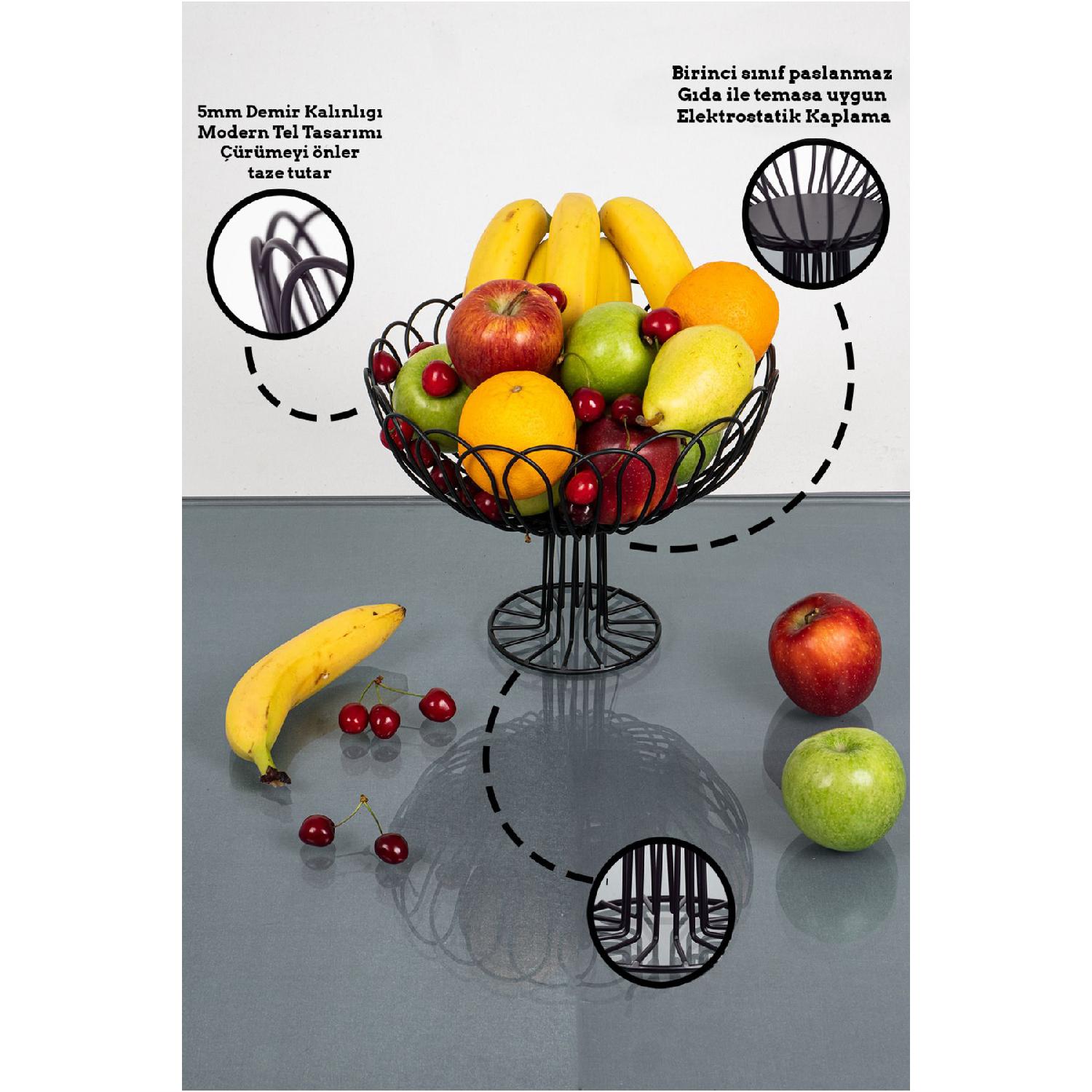 

Daisy Black Air Fruit Fruit Vegetable Breathing Basket Presentation чорний