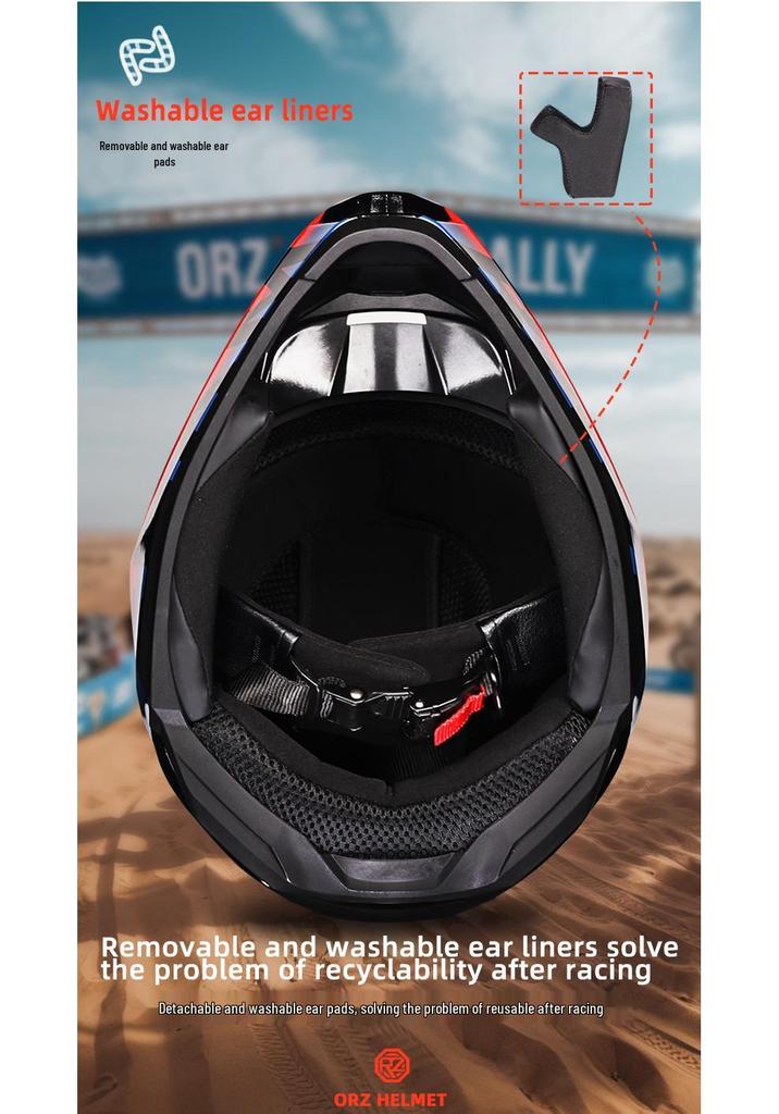 ORZ Full-Face Helmet for Off-Road, Electric Scooters, Mountain Biking, and Street Riding