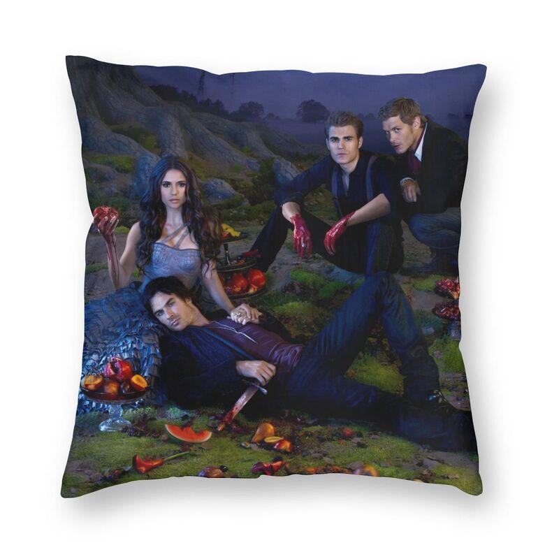 Federa Cuscino The Vampire Diaries Stampa 3D Double-Sided Horror Serie TV Cuscino Decorativo per Auto Personalizzato Decorazione Casa