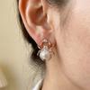 Imitation Pearl Simulated Pearl Earrings Gold Color Vintage Retro Jewelry  For Women