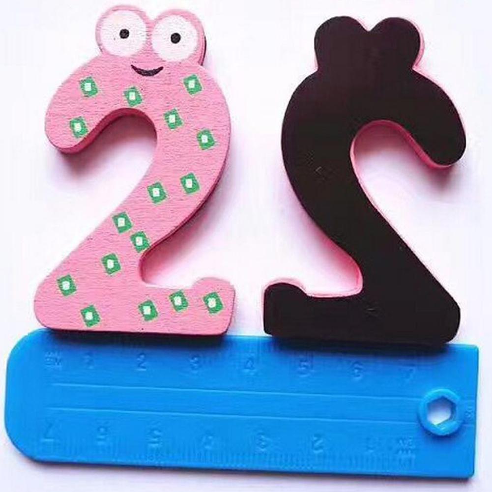 Wooden Carton Figure Shape Fridge Magnets Toy Teaching Aids for Infant