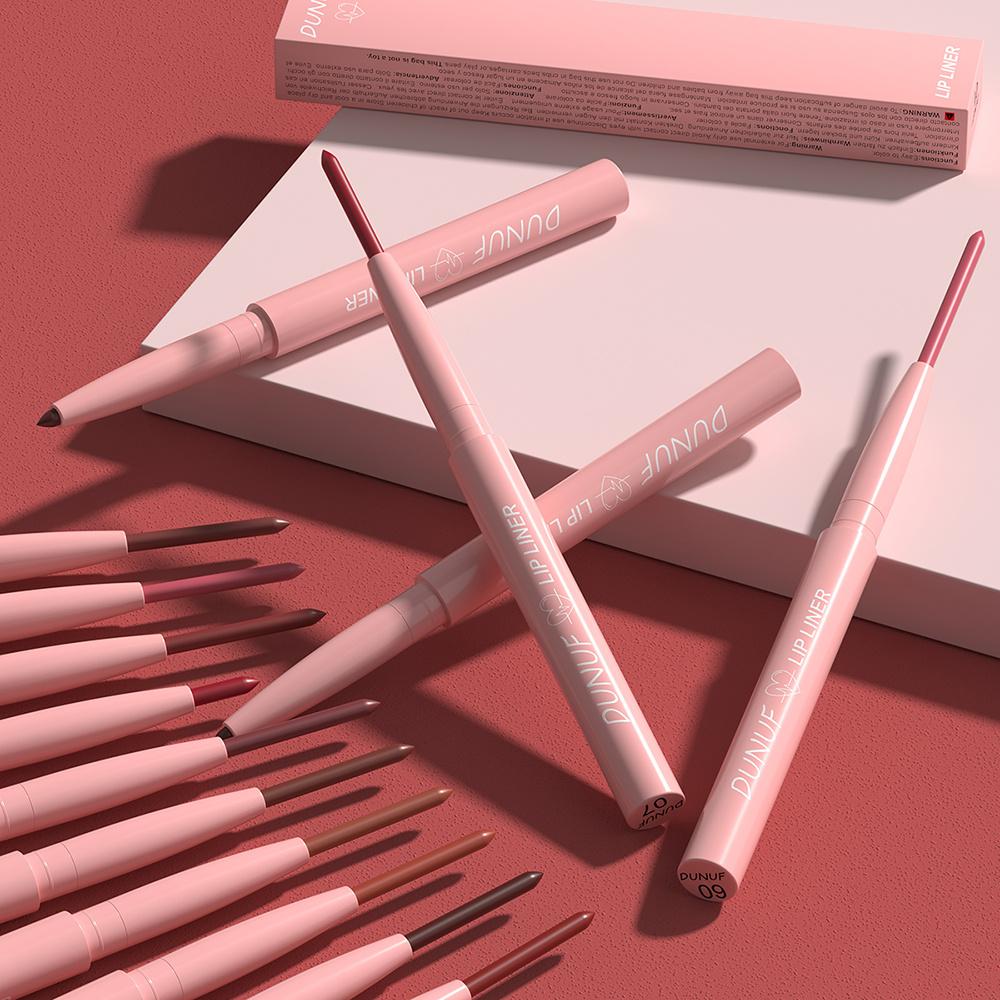 Lipliner in 12 Farben – Langanhaltender und wischfester Lippenstift, geschmeidige und cremige Textur, hochpigmentiert für präzise Lippenkonturierung,