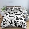 Cartoon Lovely Panda Bedding Set White Bed Linen 3D Print Gift for Kids Girls 2/3pcs Twin Single Queen King Size Duvet Cover Set
