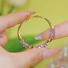 Elegant Purple Rhinestone Stud Earrings - Unique, Versatile, and Stylish Ear Jewelry with an Exaggerated Design