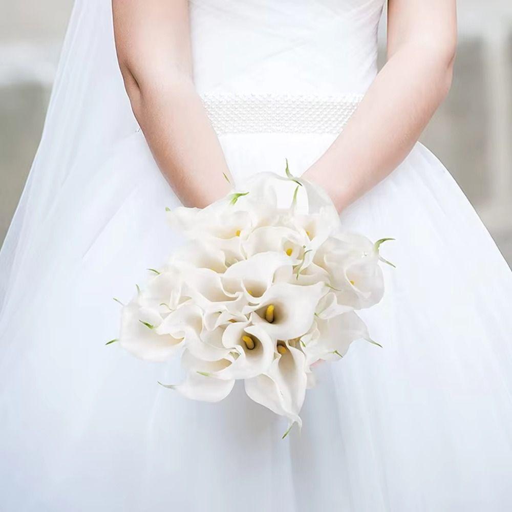 10Pcs Artificial Flowers Real Touch Calla Lily Decorative Fake Calla Lily  Home Decoration