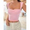 Nové Letné Ležérne Temperamentné Slim Fit Sexy Tielko T-shirt Bez Rukávov Ramienkové Všestranný Top Bez Ramienok Ženy