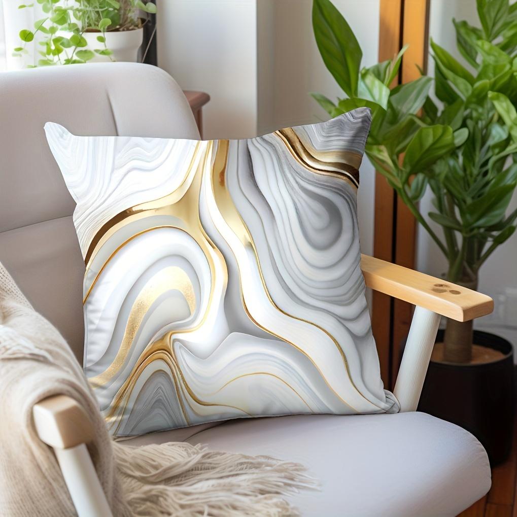 1pc Marble Throw Pillow Covers 18x18 Inch Modern Abstract Wave Cushion Covers Home Decor for Couch Cushion Cases