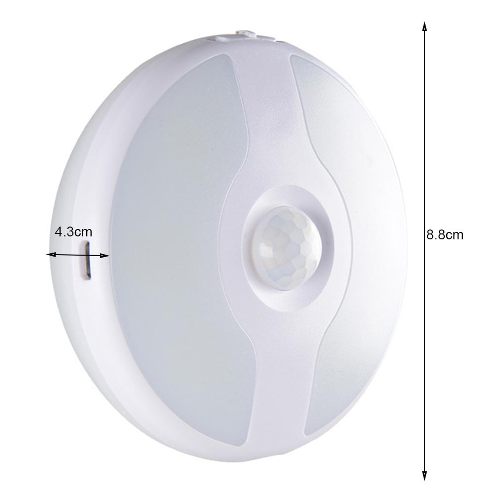 2pcs LED Induction Night Light Rechargeable Motion Sensor Lamp Closet ...