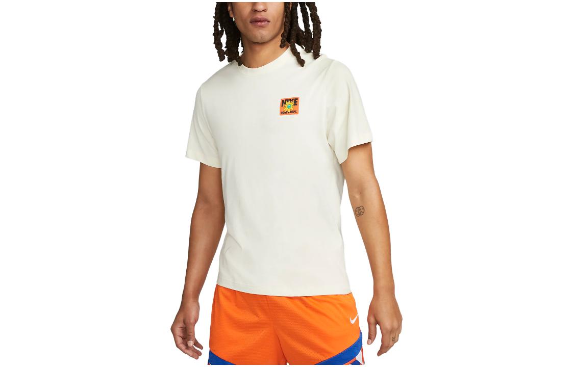 Nike T Shirts Men s Ivory Crew Neck Moderate FD0063-113 XXL
