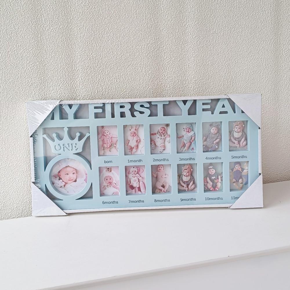 0-12 Months Pictures Newborn Photo Frame PP Commemorative Album Cute Baby Keepsake Frame