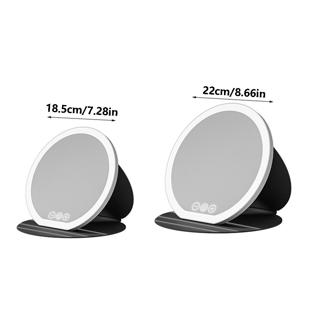 3 Color LED LED Makeup Mirror Round Mirror Foldable Cosmetic Mirrors  Dormitory Use
