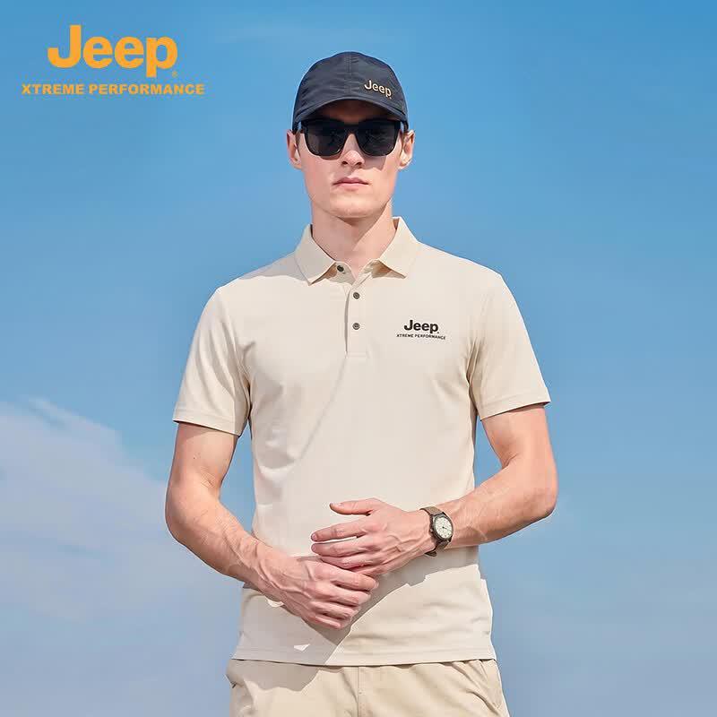 Jeep Men's Lightweight Quick-Dry Polo Shirt