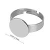 20Pcs Flat Ring Base Adjustable Stainless Steel SemiFinished DIY Jewelry Accessories 12mm
