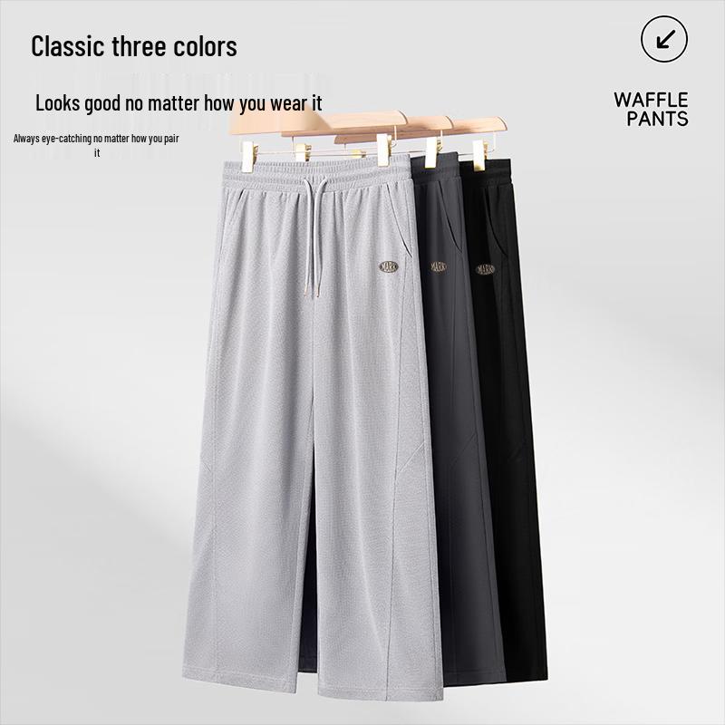 Mark Fairwhale Men's Waffle Straight-Leg Casual Pants