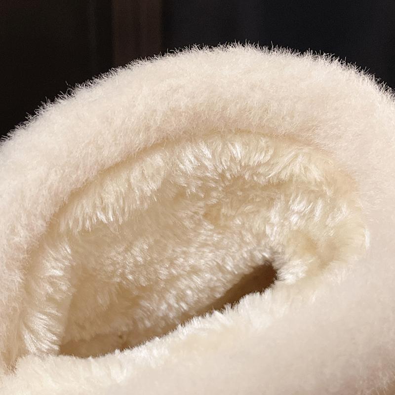 Fashion Slip On Thicken Plush Winter Boots Women Faux Suede Non Slip Platform Snow Boots Woman 2025 Warm Fleece Line Cotton Padded Shoes