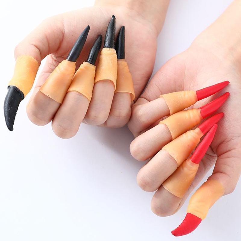 Witch Fingers Nails Halloween Costume Props Fake Witch Nose for Party Club