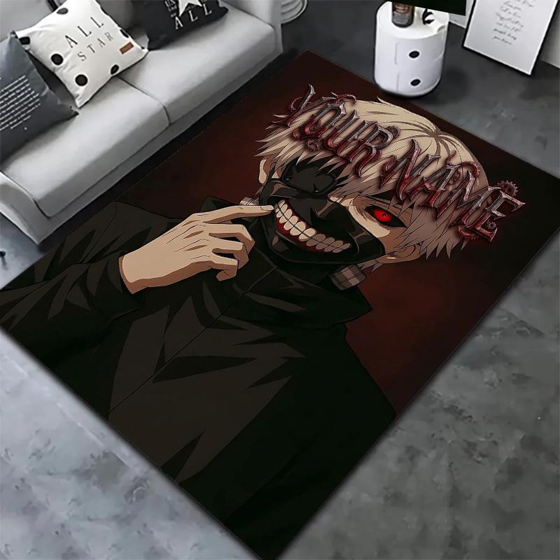 Tokyo Ghoul Theme Custom Name Carpet Rug For Living Room Bedroom Home Sofa Decoration Kids Play Nonslip Floor Mat