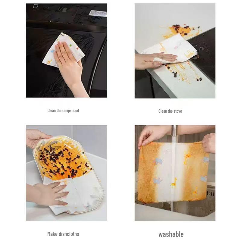 Absorbent Dual-Use Disposable Dishcloth: Strong & Thick for Wet/Dry Cleaning