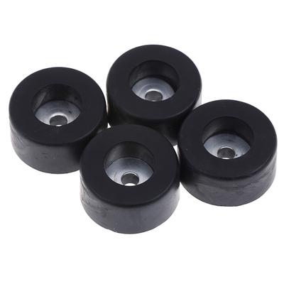 4pcs Durable Black 38mm X 19mm Large Case Speaker Cabinets Rubber Feet Damper Pad Base