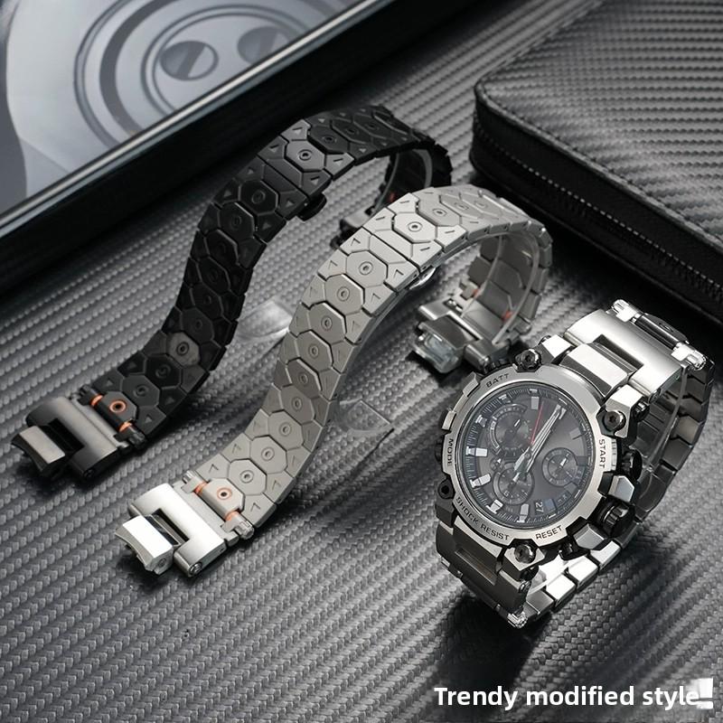 Cinturino a sgancio rapido per Casio G-SHOCK MTG-B3000B/BD Uomo cinturino in acciaio inossidabile modificato Braccialetto metallico sportivo alla moda